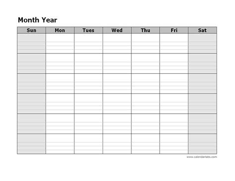  blank calendar template landscape blank calendar printable 2023 2020