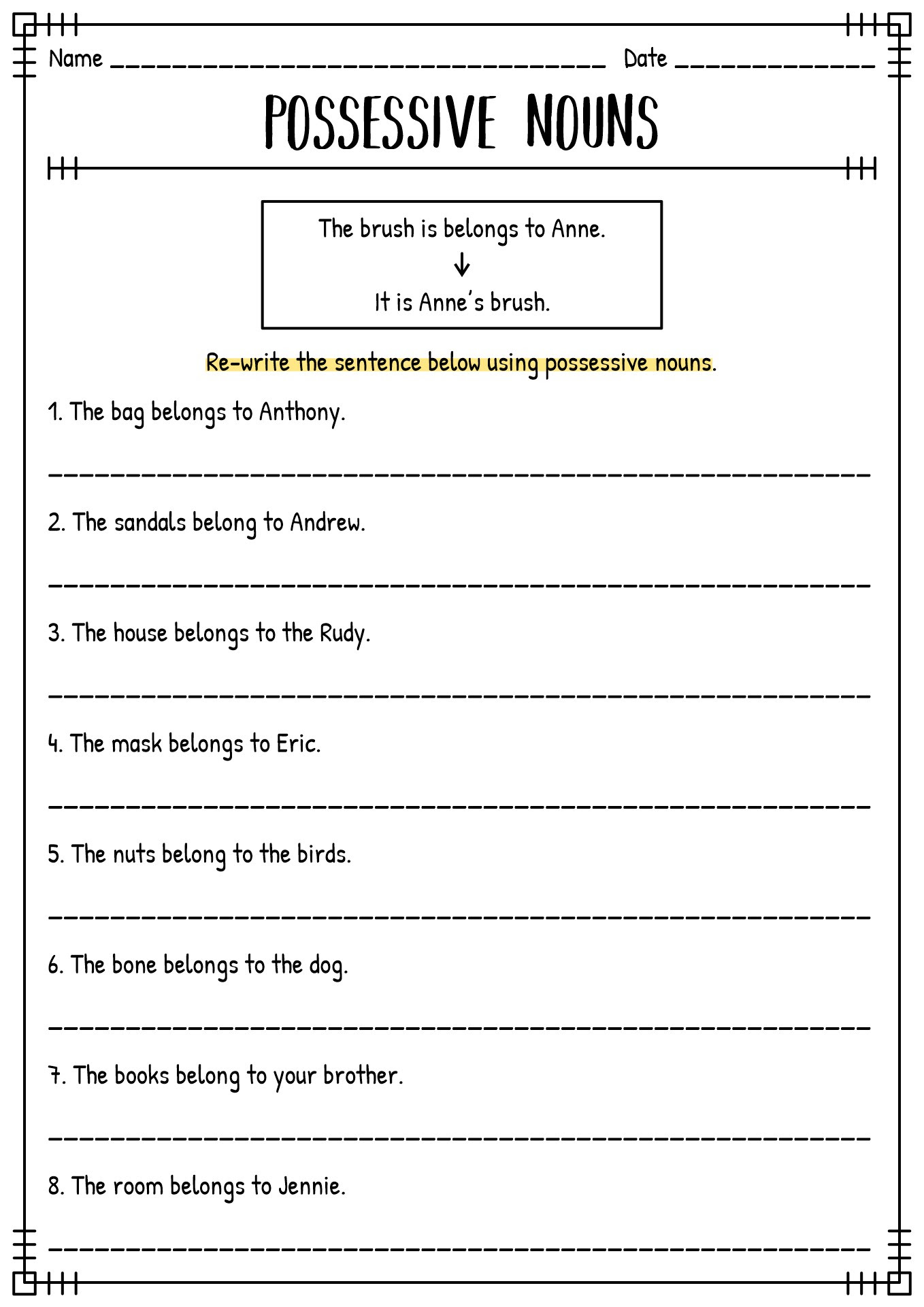 13 best images of plurals vs possessives worksheets plural possessive