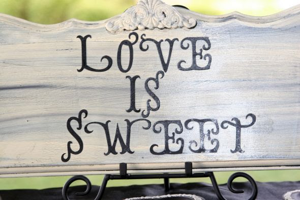 Love is Sweet Sign wedding candy bar love is sweet 1 white ivory reception 