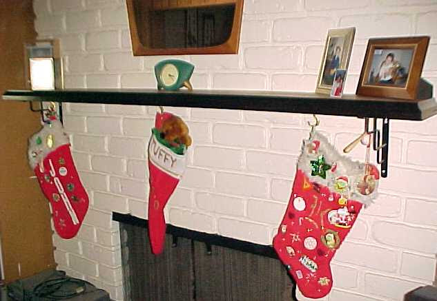 the traditional stockings, hung by the chimney with care.