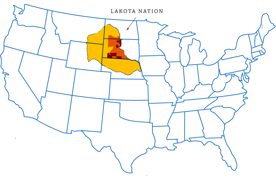 Map of the Lakota Nation