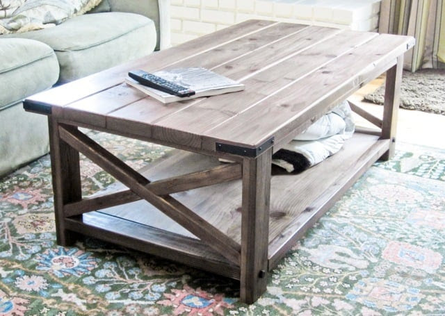 Rustic X Coffee Table | Free and Easy DIY Project and Furniture Plans