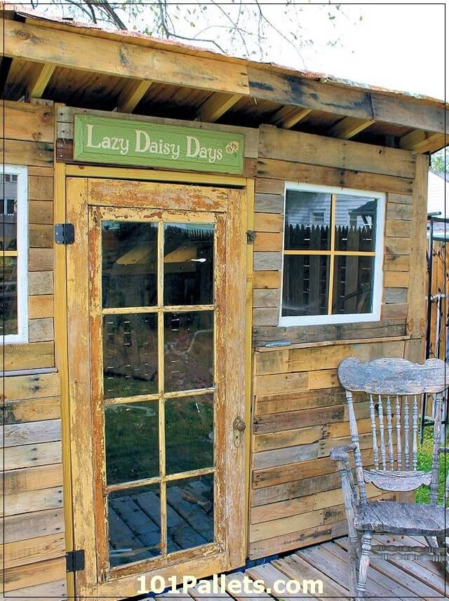 Wood shed using pallets
 Auction