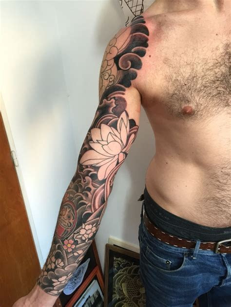 lotto flower tattoo sleeve tattoo japanese style en