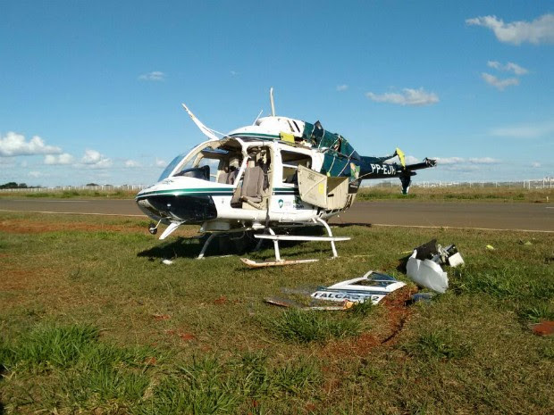 Os dois ocupantes da aeronave saíram ilesos do acidente, informou o Graer (Foto: Junior Evangelista/RPC)
