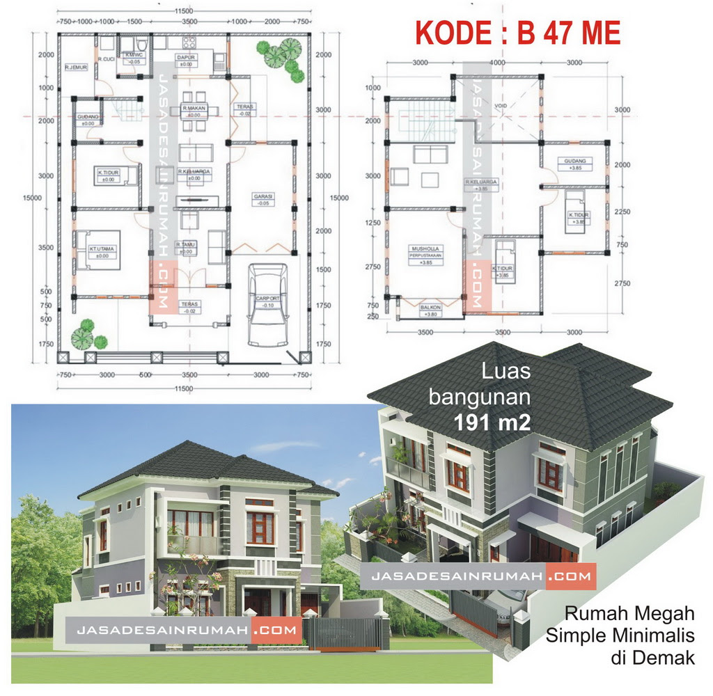 Rumah Megah Simple Minimalis Di Demak Jasa Desain Rumah