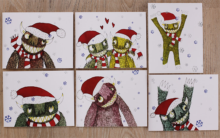 Monster Christmas Cards #1