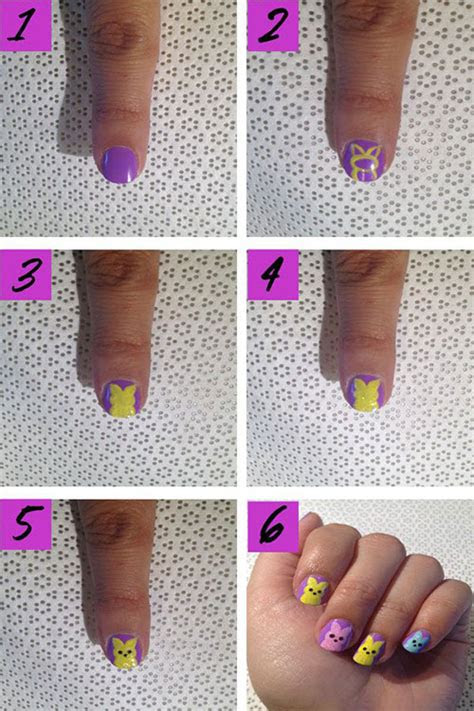 step step easter nail art tutorials beginners