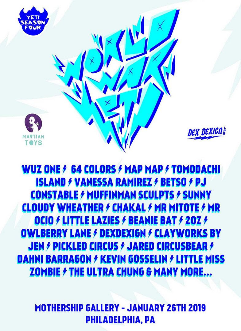 Mothership Toy Gallery presents: WORLD WAR YETI groups art show!!!