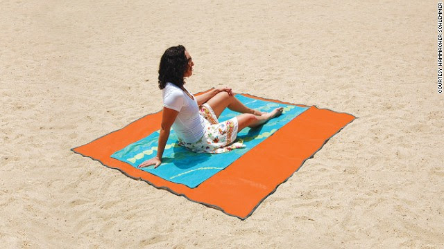 This towel was reportedly developed for military use, made from a woven polyurethane material that sand won't stick to.