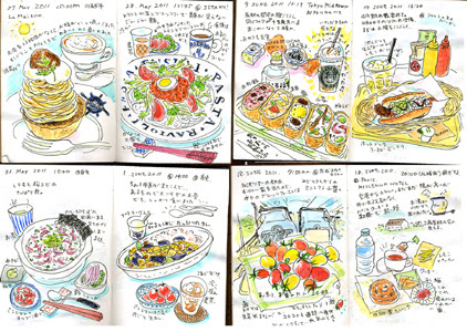 Works 手帳スケッチ イラスト１