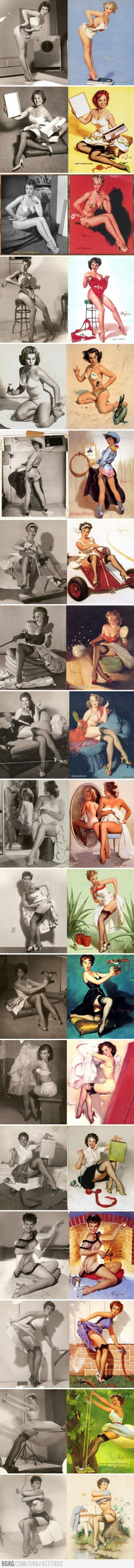 Vintage Real girls vs. Pin-up girls
