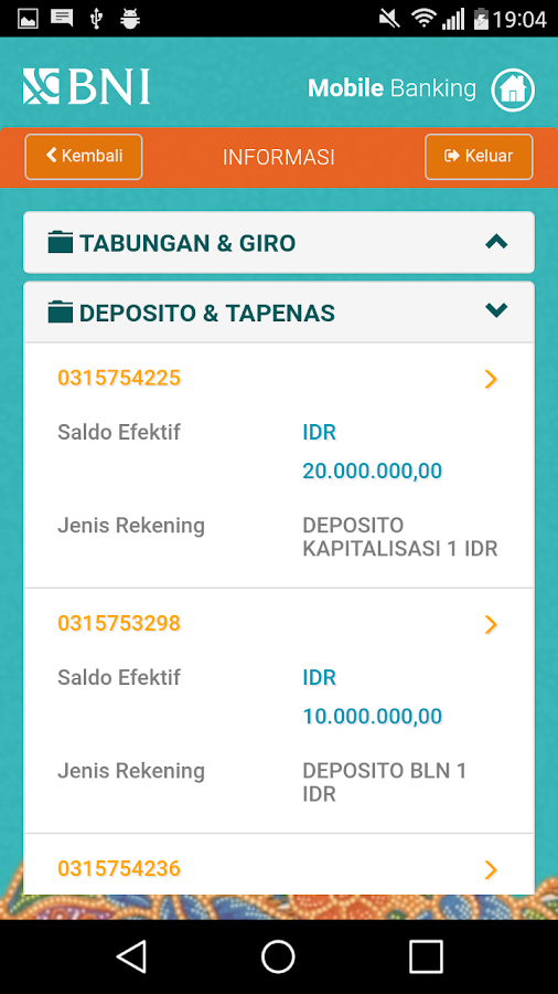 BNI Mobile Banking 2.1.21 APK Download - Android Финансы 