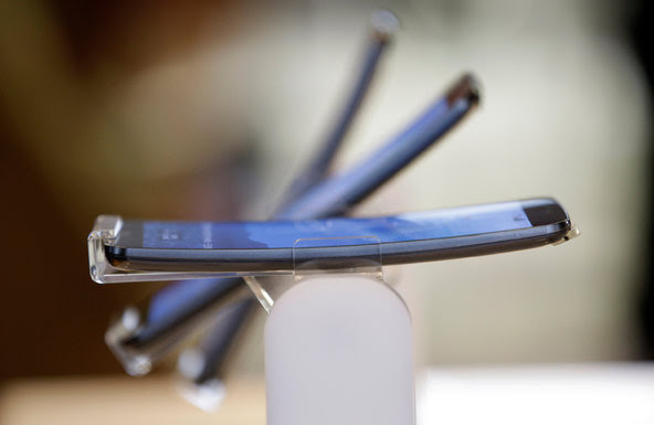 LG uses a flexible OLED, or organic light emitting diode, display in its new smartphone, which is covered by a special kind of glass.