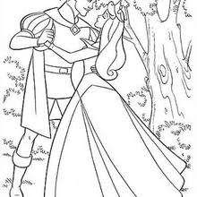 Princess Aurora Singing With Birds Coloring Pages Hellokids Com