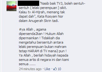 Rosyam Noor Tiada Niat Persendakan TV Al-Hijrah - Terbakor