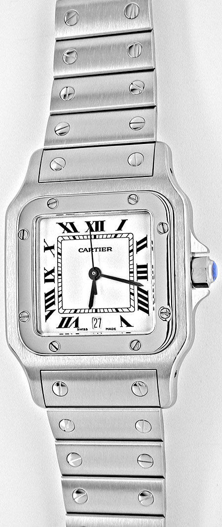 Foto 2, Cartier Santos Galbee Herren-Armbanduhr ST Topuhr Neuz., U1968