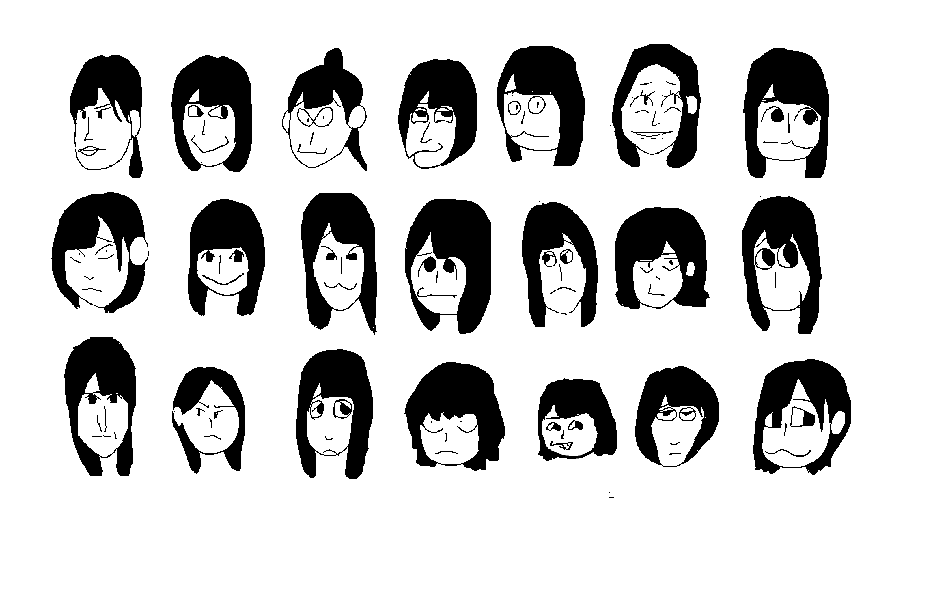 ギャハハハｗｗ欅坂46のメンバーのイラスト描いてやったぜｗｗフロント7人のｗｗ