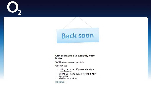 Despite the criticisms of the products, however, demand for pre-orders of the iPhone 6 and iPhone 6 Plus was so high it caused Apple¿s site to crash. It also crashed the sites of network operators EE and O2 (picutred) which are also offering the devices to pre-order
