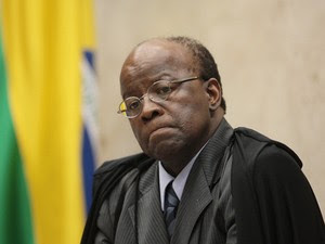 O presidente do Supremo Tribunal Federal, Joaquim Barbosa, na última sessão do mensalão (Foto: Carlos Humberto/SCO/STF)