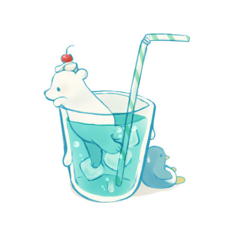 上 しろくま かわいい かき氷 イラスト