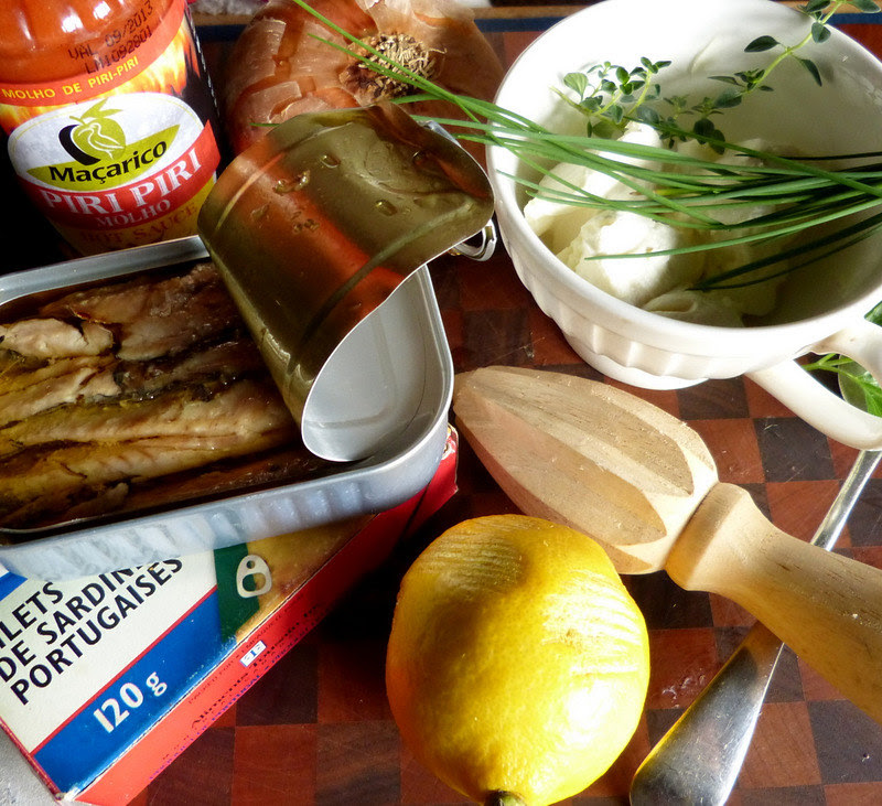 The Makings Of Sardine Rillettes
