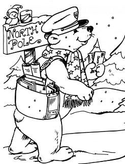 Download Santa in Sleigh Pulled In North Pole Coloring Page - Free Coloring Pages Online