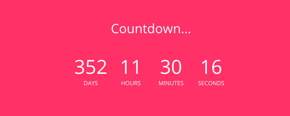 WordPress theme New Builder Addon: Countdown