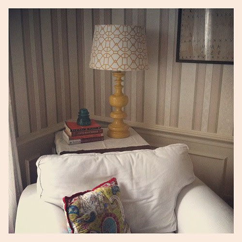 I think I found a home for my new lovely mustard lamp. #mothersday