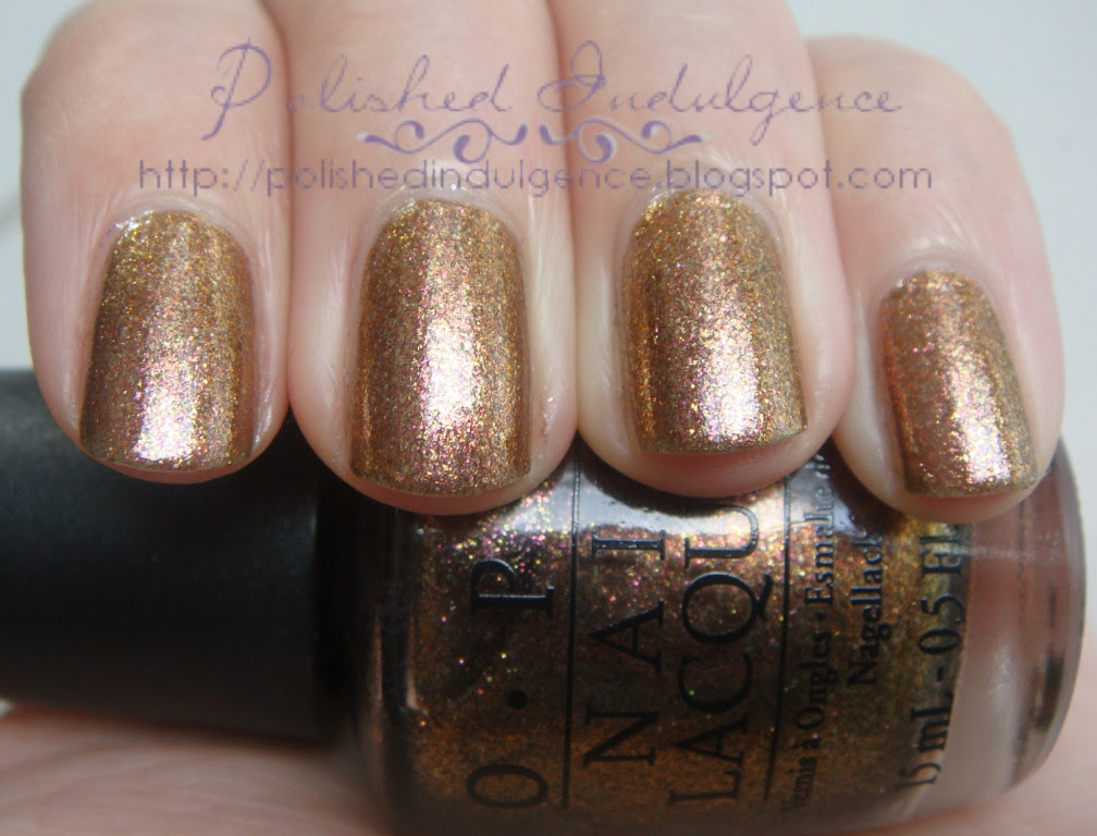 coppery brown foil nail polish