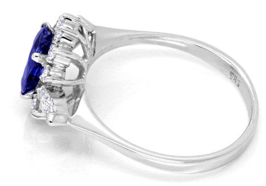 Original-Foto 3, DIAMANTRING 1,3ct SAFIR, WEISSGOLD, 12 DIAMANTEN LUXUS!, S6682