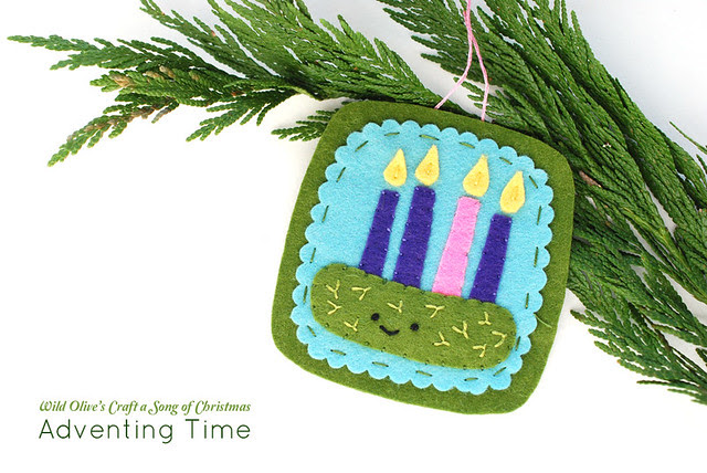 Adventing Time Felt Ornament