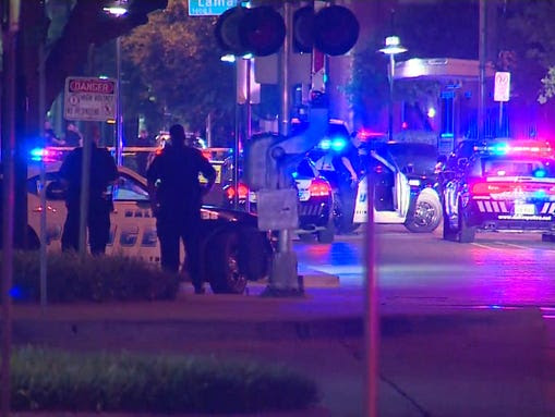 The area around Dallas police headquarters was sealed