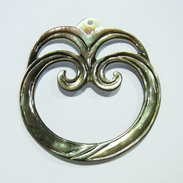 40mm Abalone Shell Pendant -1906- Free Shipping