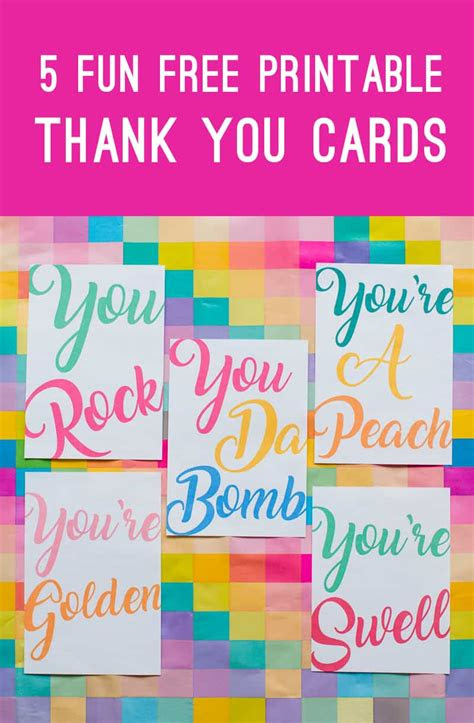 Check out our wedding thank you card template selection for the very best in unique or custom, handmade pieces from our paper shops. 5 fun free printable thank you cards in a modern colourful design