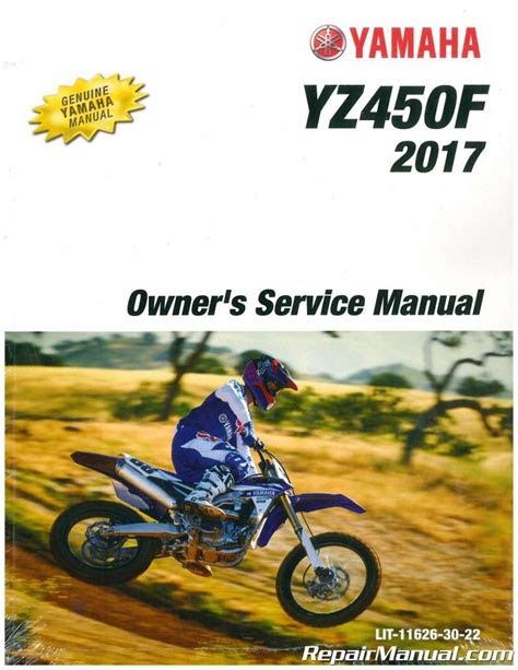 eBook Yamaha Yz450f Service Manual (PDF / ePub)