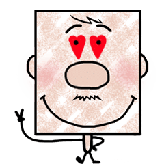 四角いおっさん Lineスタンプ Edacchi