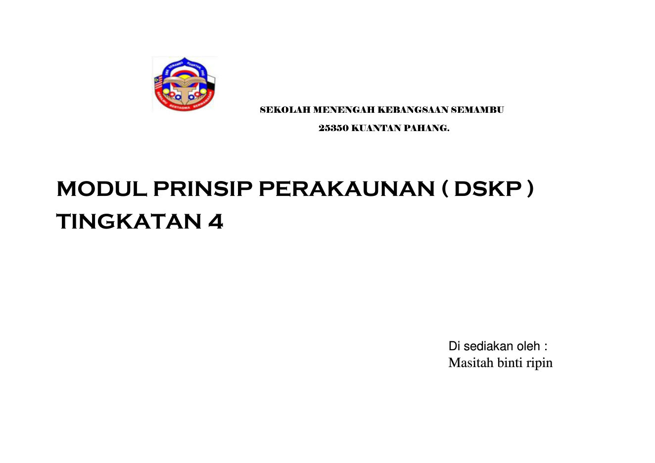 Prinsip Perakaunan Tingkatan 4 Bab 2 Latihan Dan Jawapan