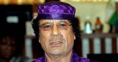 الرئيس الليبى معمر القذافى 