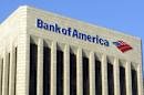 The logo of the Bank of America is pictured atop the Bank of America building in downtown Los Angeles