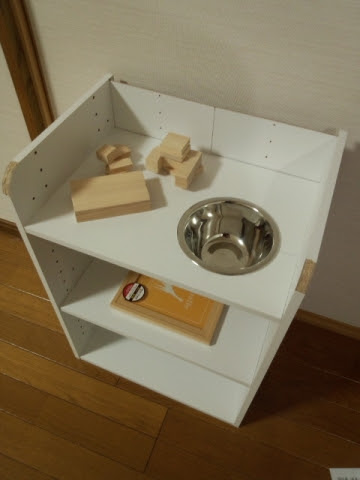 カラーボックスでままごとキッチン1 Handgemacht ママのてづくり日記 楽天ブログ