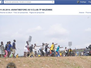 Imagens de briga em estádio divulgada na página do Mazembe no Facebook (Foto: Reprodução / Facebook)