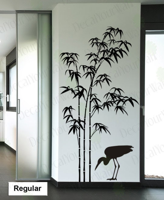 80 tall Large Bamboo Tree Removable Vinyl Wall by 