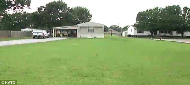 Scene: Todd Creneur was attacked while working on the yard outside his home in Scott, Louisiana