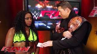 The Miz Has A Few Words For Naomi: Raw, December 1, 2014 The Miz Has A Few Words For Naomi: Raw, December 1, 2014
