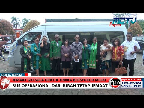 Jemaat GKI Sola Gratia Timika Bersyukur Miliki Bus Operasional Dari Iuran Tetap Jemaat