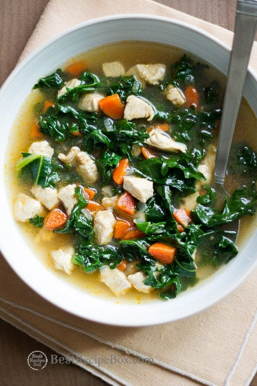 Healthy Chicken Soup with Kale Recipe