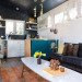 Austin, Kim Lewis, midcentury, bohemian design, tiny home, tiny house, tiny mobile home, mobile home, breezeway, Parasoleil, perforated copper, repurposed wood, salvaged wood, two mobile trailer home, tiny Austin home