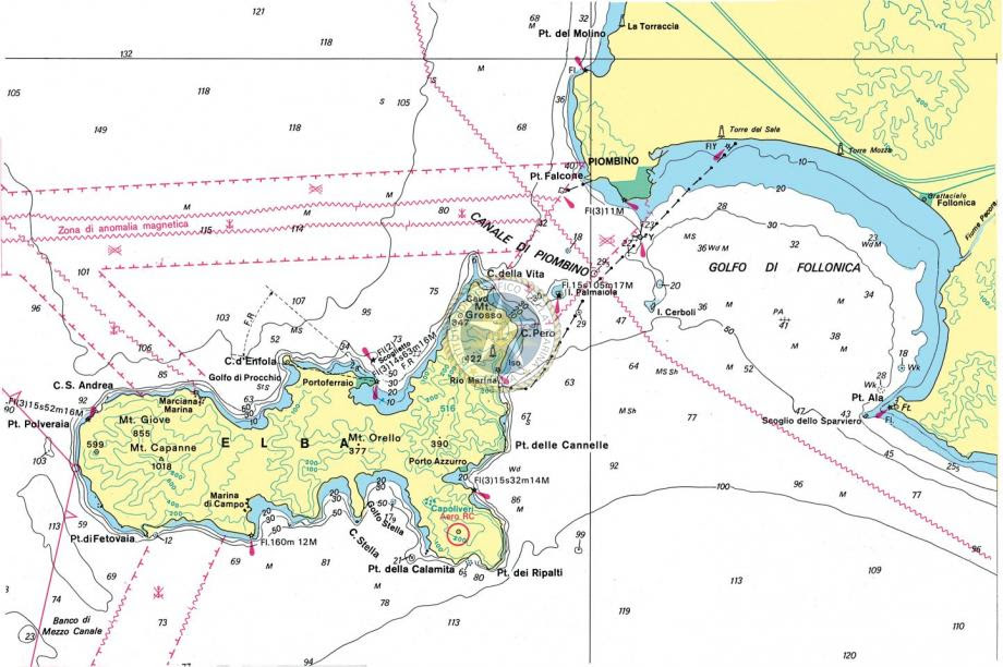 Carta Nautica Isola D'elba