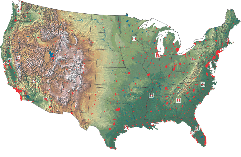 map of us cities. Locator Map